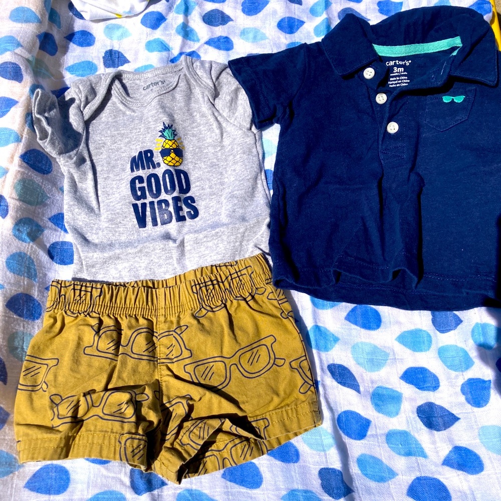 Carters 3 price boys summer outfit. 3 month